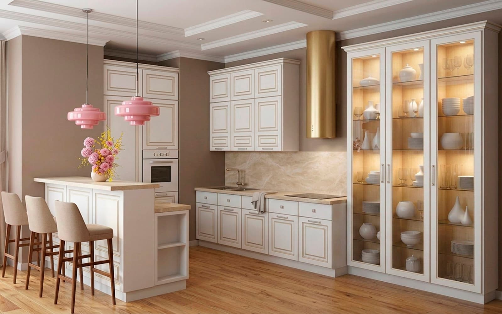 Кухонный гарнитур Оливия с патиной